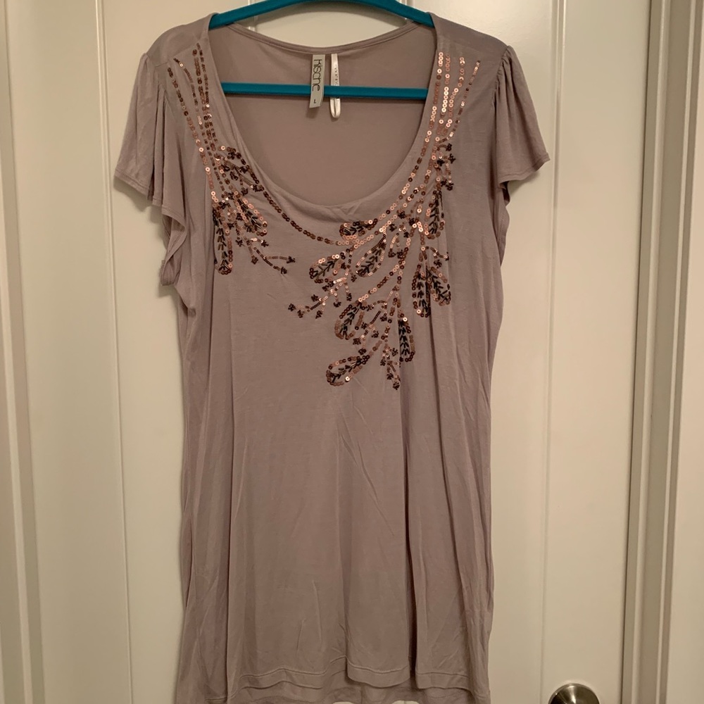 Purple Sequin Tee